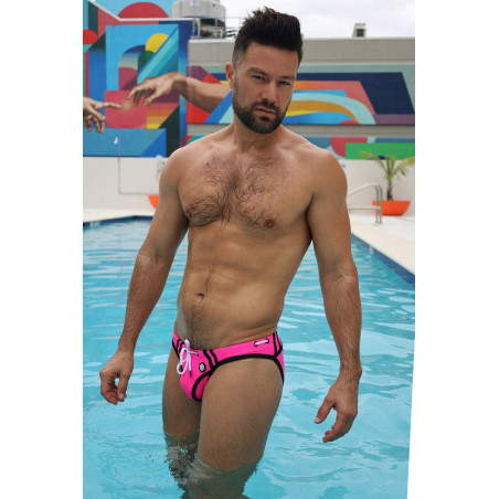 Slip de bain EXPOSE SWIM Breedwell Rose neon