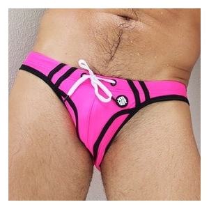 Slip de bain EXPOSE SWIM Breedwell Rose neon