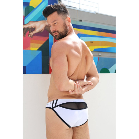 Slip de bain EXPOSE SWIM Breedwell Blanc neon