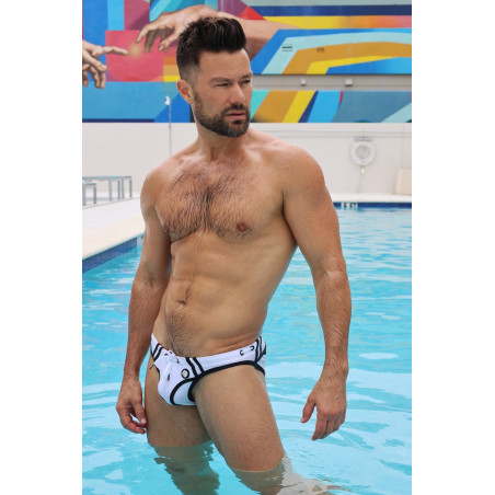 Slip de bain EXPOSE SWIM Breedwell Blanc neon