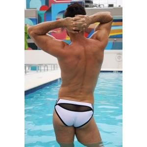 Slip de bain EXPOSE SWIM Breedwell Blanc neon