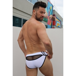 Slip de bain EXPOSE SWIM Breedwell Blanc neon