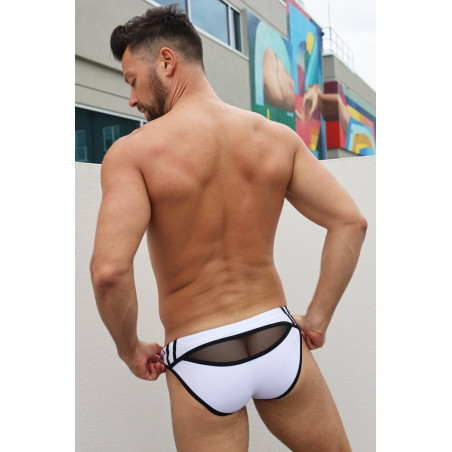 Slip de bain EXPOSE SWIM Breedwell Blanc neon