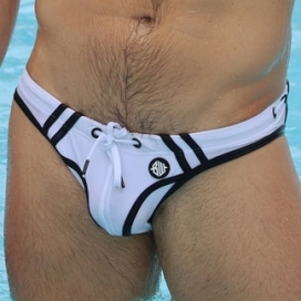 Slip de bain EXPOSE SWIM Breedwell Blanc neon