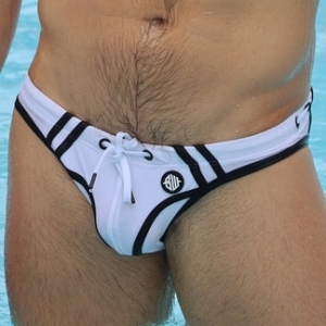 Slip de bain EXPOSE SWIM Breedwell Blanc neon
