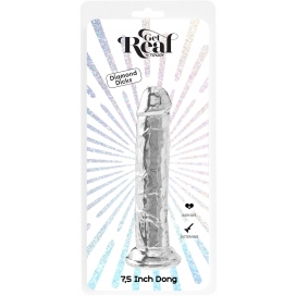 Gode Sans Bourse DIAMOND DICK 20 x 4cm Transparent 2