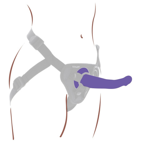 Gode HARNESS DONG M 14 x 3.2cm Violet