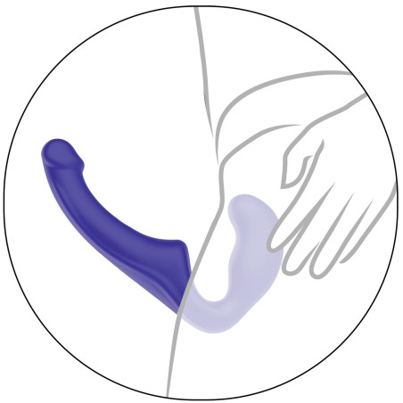 Gode Sans Harnais PURPIE 16 x 4cm Violet