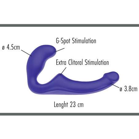 Gode Sans Harnais PURPIE 16 x 4cm Violet