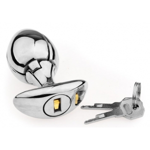 Plug en métal LOCK ANAL pour la Chasteté 7 x 5 cm