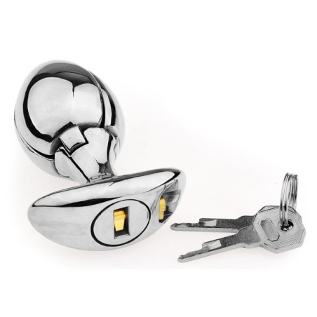 Plug en métal LOCK ANAL pour la Chasteté 7 x 5 cm
