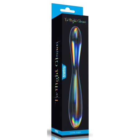 Gode en Verre DOUBLE DELIGHT 22 x 3.6cm Transparent Lovetoy