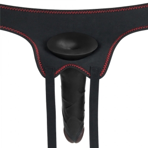 Gode ceinture vibrant EASY STRAP 15.5 cm Noir