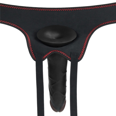 Gode ceinture vibrant EASY STRAP 15.5 cm Noir