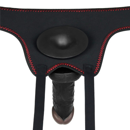 Gode Ceinture Vibrant EASY STRAP-ON 12 x 3.7 cm Marron Noir