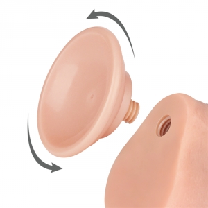 Gode réaliste avec Bourses SLIDING SKIN de lovetoy 12 cm