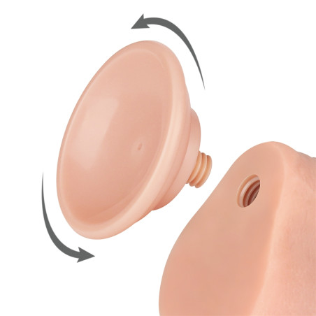 Gode réaliste avec Bourses SLIDING SKIN de lovetoy 12 cm