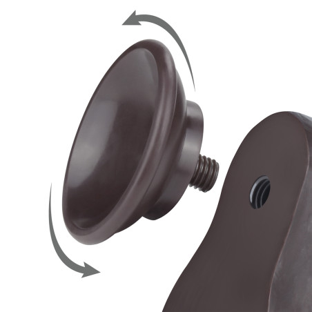 Gode réaliste avec bourses SLIDING SKIN Noir 16 cm