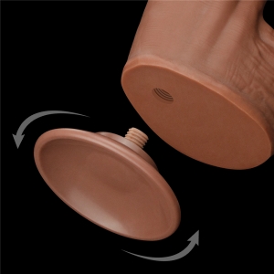 Gode Réaliste avec Bourses SLIDING SKIN 23 x 6cm Marron Lovetoy