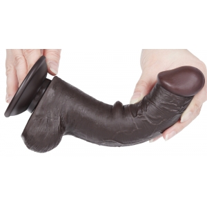 Gode Réaliste avec Bourses SLIDING SKIN 15 x 4.5cm Noir Lovetoy