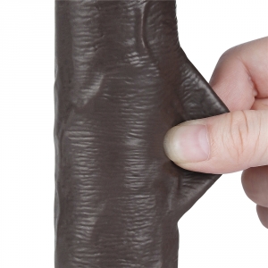 Gode Réaliste SLIDING SKIN 17 x 4cm Noir