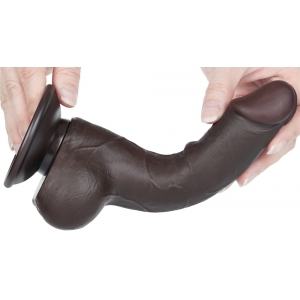 Gode Réaliste avec Bourses SLIDING SKIN 13 x 3.8cm Noir Lovetoy