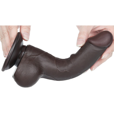 Gode Réaliste avec Bourses SLIDING SKIN 13 x 3.8cm Noir Lovetoy