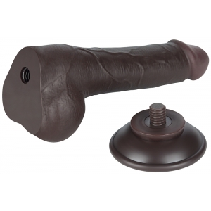Gode Réaliste avec Bourses SLIDING SKIN 13 x 3.8cm Noir Lovetoy