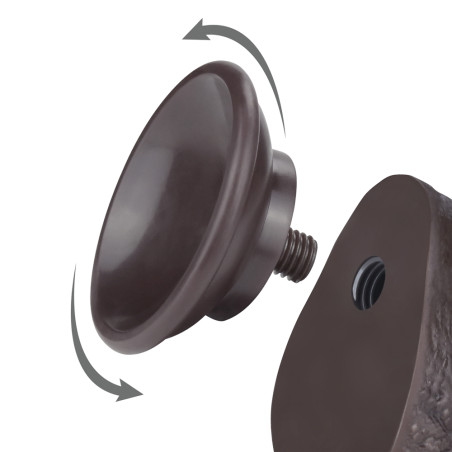 Gode réaliste noir SLIDING SKIN avec Bourses 14 cm