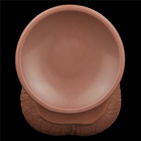Gode Réaliste avec Bourses SLIDING SKIN 26 x 6cm Marron Lovetoy
