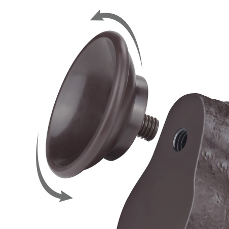 Gode réaliste avec Bourses SLIDING SKIN Noir 12 cm
