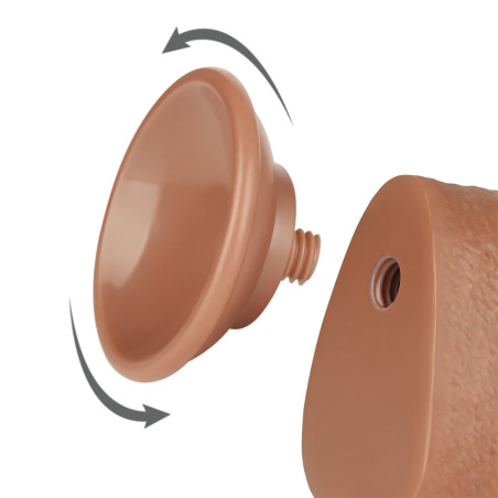 Gode Réaliste avec Bourses SLIDING SKIN 18 x 4.7cm Marron Lovetoy