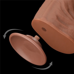 Gode Réaliste XL avec Bourses SLIDING SKIN 27 x 6.5cm Marron Lovetoy