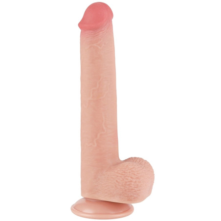 Gode Réaliste avec Bourses SLIDING SKIN 17 x 3.5cm