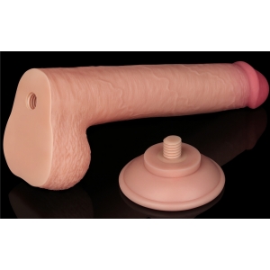 Gode réaliste avec bourses SLIDING SKIN 16 x 4.2 cm