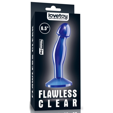 Plug prostatique bleu FLAWLESS de 14 x 4 cm