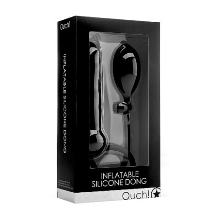 Gode gonflable en silicone de 12 cm de long et 3.4cm de large