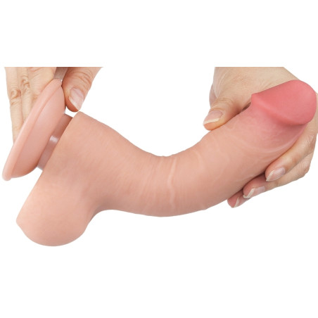 Gode réaliste avec Bourses SLIDING SKIN 14.5 cm Lovetoy
