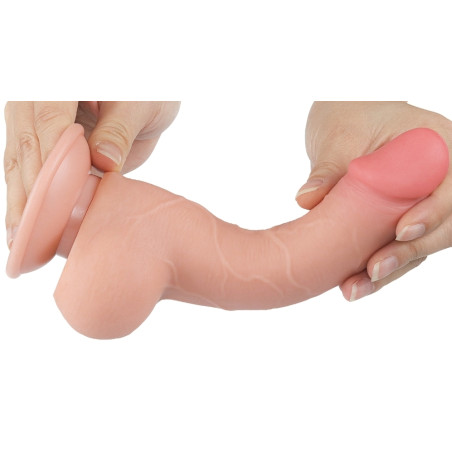 Gode Réaliste avec Bourses SLIDING SKIN 13 x 3.8cm Lovetoy