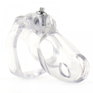 Cage de Chasteté PRESSKEY M 8 x 3.3cm Transparent