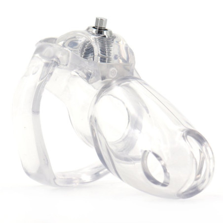 Cage de Chasteté PRESSKEY M 8 x 3.3cm Transparent