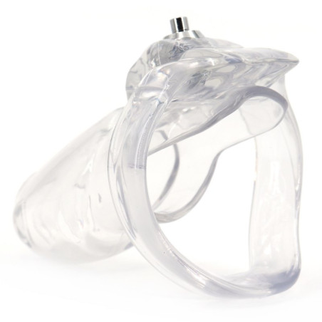 Cage de Chasteté PRESSKEY M 8 x 3.3cm Transparent