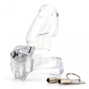 Cage de Chasteté PRESSKEY M 8 x 3.3cm Transparent