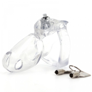 Cage de Chasteté PRESSKEY M 8 x 3.3cm Transparent