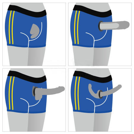 Boxer porte-gode CHIC STRAP-ON Bleu