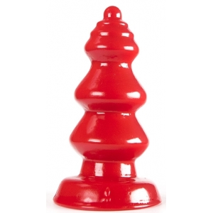 Plug anal ZIZI RIDGE Rouge de 11 x 5 cm