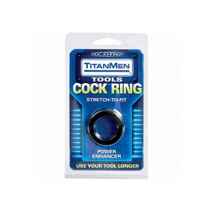 Cockring Stretch flexible de 25mm de la marque TitanMen couleur noire