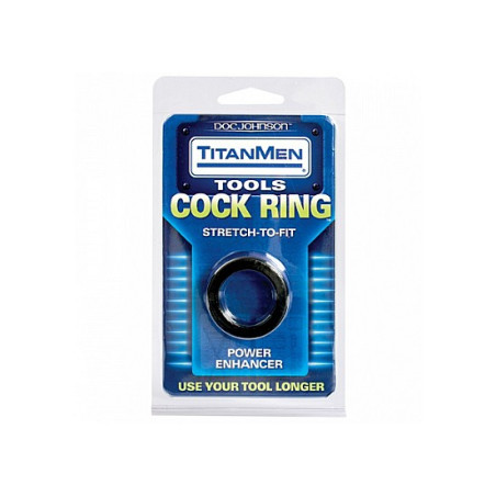 Cockring Stretch flexible de 25mm de la marque TitanMen couleur noire