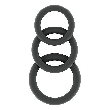 Set de 3 cockring silicone SONO n°25 Gris