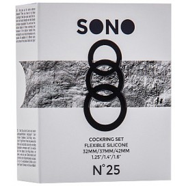 Set de 3 cockring silicone SONO n°25 Gris 2